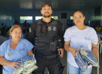 ABAS recebe doação de 500 máscaras da Polícia Penal de Rio Verde
