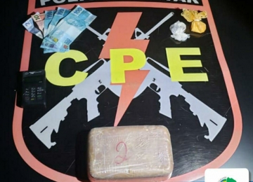 CPE prende no bairro Promissão, traficantes com pasta base de cocaína avaliada em R$ 30 mil