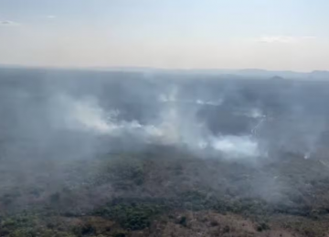 Incêndio volta a atingir região de mata na Chapada dos Veadeiros, em Alto Paraíso