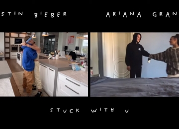 Justin Bieber e Ariana Grande gravam clipe em confinamento