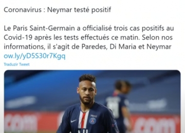 Neymar testa positivo para novo coronavírus segundo jornal francês