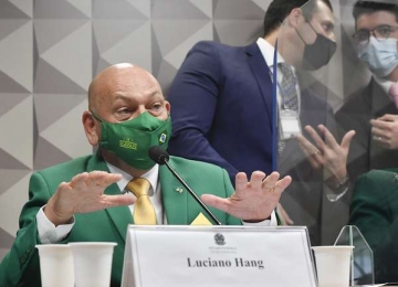 Luciano Hang em depoimento à CPI, admitiu contas no exterior e nega ter financiado fake News