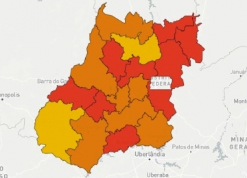 Sete regiões de Goiás apresentam melhora na situação da Covid segundo Mapa de Calor