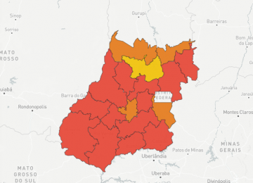 Mapa de risco do Estado tem mudanças em regionais que incluem Rio Verde e região