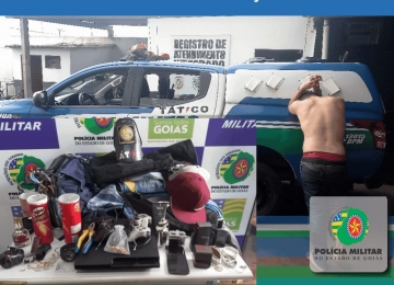 Militares acertam disparo em autor de furto a residência em flagrante em Rio Verde