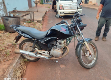 Moto furtada é recuperada após abordagem a condutor embriagado no Bairro Santo Agostinho