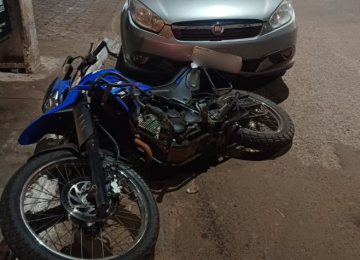 Motociclista fica ferido após avançar placa de pare e provocar acidente em Rio Verde