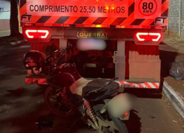 Motociclista fica ferido após bater na traseira de caminhão em avenida de Rio Verde