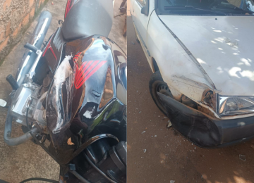 Motociclista sem CNH e com sinais de embriaguez fica ferido após bater em carro estacionado no Jardim Helena