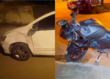 Motociclista sofre fratura ao colidir em veículo no Bairro Martins, em Rio Verde