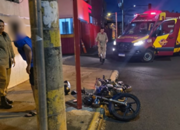 Motociclista embriagado colide em viatura dos bombeiros em Rio Verde