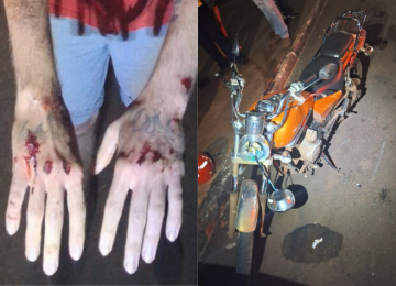 Motorista embriagado foge de acidente após ferir motociclista em colisão no Residencial Veneza