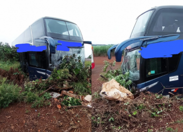 Motorista passa mal e ônibus acaba saindo da pista na BR-060 entre Rio Verde e Goiânia