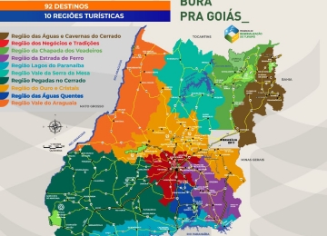 Novo Mapa do Turismo de Goiás passa a contar com 92 municípios 