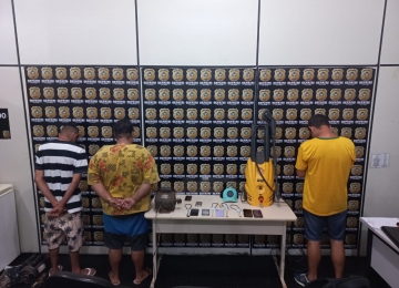 Operação policial entre corporações prende três autores de furto e receptação em Rio Verde