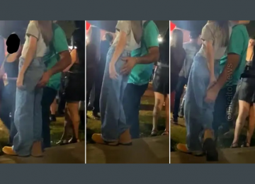 Pai é flagrado tocando filha de oito anos em evento publico no PR; homem foi preso em flagrante