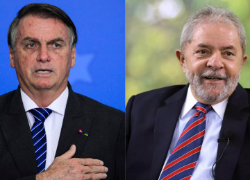 Pesquisa indica que Bolsonaro venceria em 8 estados e Lula em 15 e que Goiás está entre os cenários de indefinição 