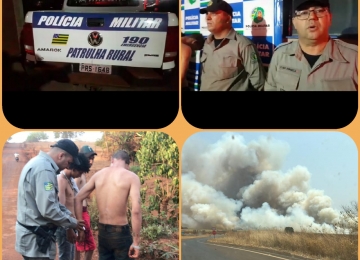 Patrulha Rural apreende homens ateando fogo em Santa Helena de Goiás