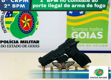 Homem é preso por porte ilegal de arma de fogo em Rio Verde