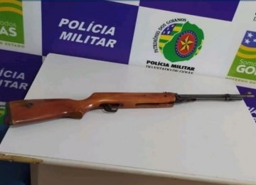 PM apreende arma usada para ameaçar inquilina no Setor Pauzanes de Rio Verde