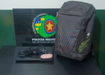 PM recupera objetos furtados no Parque Jatobá e conduz dois envolvidos à delegacia em Rio Verde