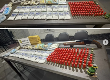 Polícia encontra armas, munições e até granada em ponto de tráfico no Bairro Maranata, em Rio Verde