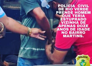 Deam prende suposto autor de estupro a criança de 12 anos em Rio Verde