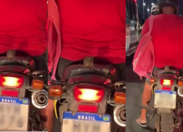 Rato vira passageiro inesperado e chama atenção em moto no trânsito do Ceará