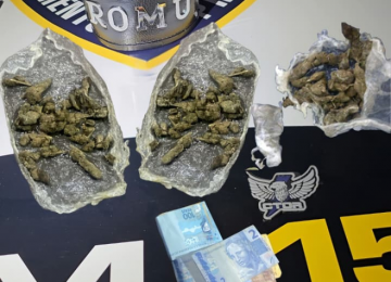 ROMU apreende drogas e conduz dois suspeitos por tráfico em Rio Verde