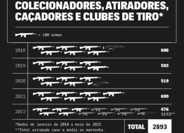 Quase 3 mil armas foram perdidas ou roubadas desde 2018