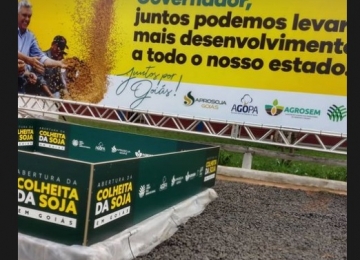 Abertura da colheita da soja em Goiás é realizada em Montividiu com autoridades presentes