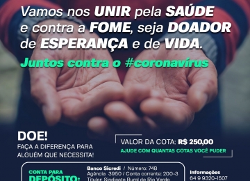 Produtores de Rio Verde se unem por campanha solidária contra coronavírus