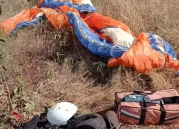 Piloto de parapente sofre queda de 10 metros em Iporá