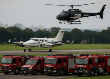 Avião de pequeno porte faz pouso de emergência em Jundiaí após sobrevoar São Paulo