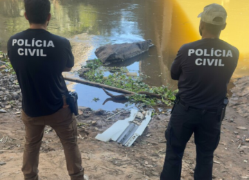Polícia Civil localiza caminhão submerso no Rio Meia Ponte durante buscas por motorista desaparecido