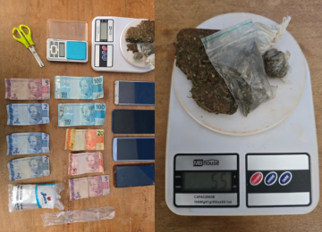 Polícia Militar desmantela ponto de tráfico em Montividiu e apreende drogas, dinheiro e balanças de precisão