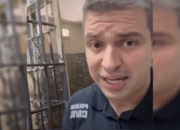 Delegado de Goiás grava vídeo em cela para alertar crianças sobre o crime: Aqui é a cheirosinha