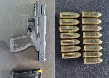 PM encontra arma escondida atrás de caixas de leite após denúncia de ameaça