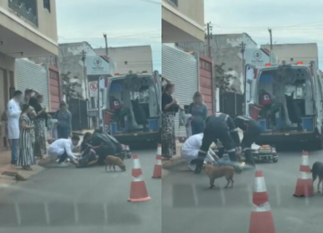  Acidente entre moto e carro deixa uma pessoa ferida na Rua Goiânia em Rio Verde 