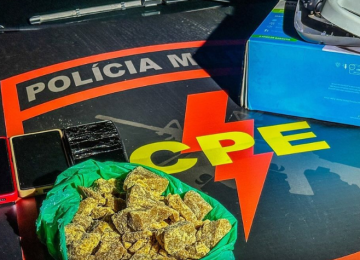 CPE de Rio Verde prende suspeito por tráfico interestadual; Droga está avaliada em R$ 30 mil