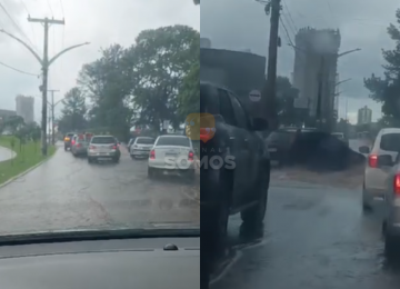 Chuva complica trânsito em Rio Verde neste sábado (30)