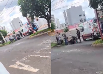 Motociclista sofre acidente na Avenida Universitária em Rio Verde 