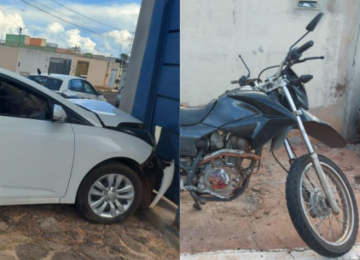 Colisão entre carro e moto em Rio Verde resulta em feridos e apreensão de veículo