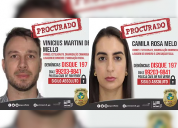 Casal foragido é denunciado pelo MPGO, após aplicar golpe milionário contra produtores de Rio Verde