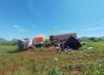 Grave acidente entre veículos de grande porte interdita a BR-452, entre Castelândia-GO e Maurilândia-GO