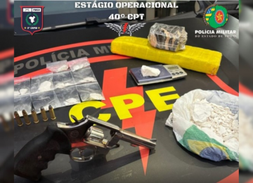 CPE prende faccionado com mais de 1,5 kg de drogas, arma de fogo e munições em Rio Verde
