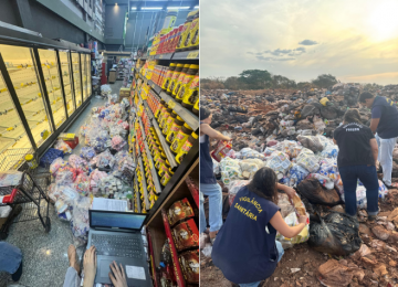 Fiscalização em supermercado de Rio Verde apreende quase 2 mil produtos impróprios para consumo