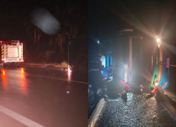 Bombeiros de Iporá atuam em grave acidente com ônibus na GO-060; três mulheres morrem e 35 pessoas ficam feridas