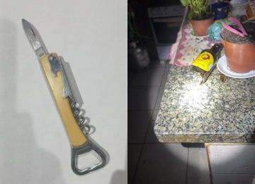 Filho embriagado ameaça mãe com canivete e é preso no Jardim Presidente