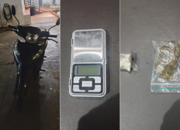 Polícia Militar recupera moto furtada e apreende drogas com suspeito na Vila Mutirão